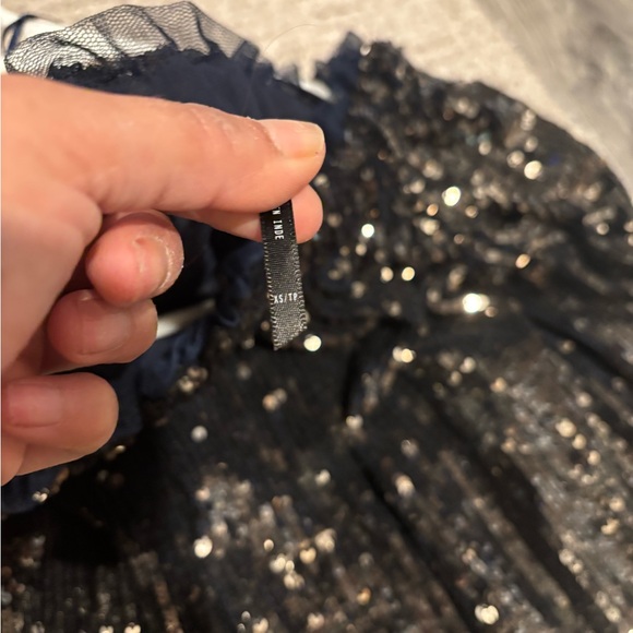 Free people Black Sequin Off-Shoulder Split Midi Dress size Xs NEW - Picture 6 of 7